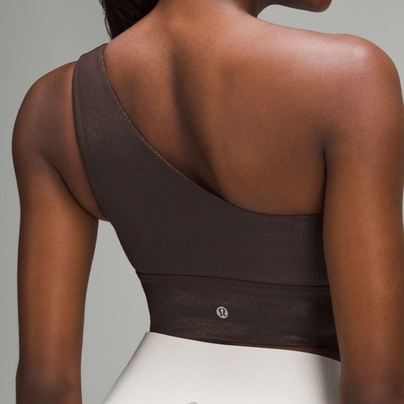 NWT Lululemon Align Asymmetrical Ribbed Bra *Light Support C/D Cup Shine - Picture 4 of 12